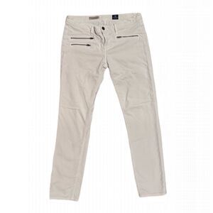 AG The Moto Stevie Ankle off white stretch corduroy pants 28R NWOT